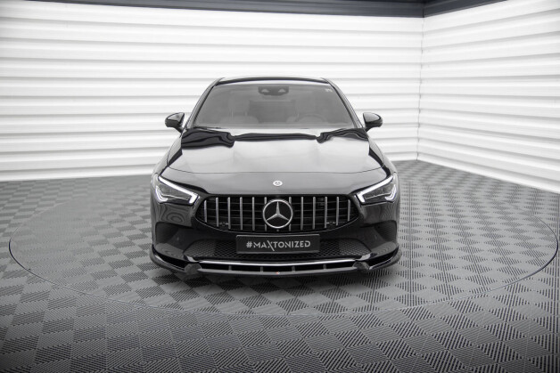 Street+ Spoilerlippe Front Ansatz V.2 passend für Mercedes CLA C118 schwarz Hochglanz