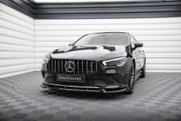 Cup Spoilerlippe Front Ansatz V.2 für Mercedes CLA C118 schwarz Hochglanz