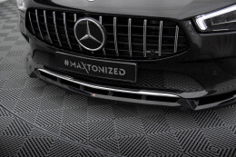 Cup Spoilerlippe Front Ansatz V.2 für Mercedes CLA C118 schwarz Hochglanz