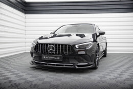Street+ Spoilerlippe Front Ansatz V.2 passend für Mercedes CLA C118 schwarz Hochglanz