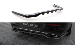 Mittlerer Cup Diffusor Heck Ansatz DTM Look passend für Mercedes-Benz CLA Coupe C118 schwarz Hochglanz