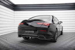 Street+ Mittlerer Diffusor RACE Heck Ansatz passend für Mercedes CLA Coupe C118 schwarz Hochglanz