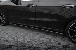Seitenschweller Ansatz Cup Leisten für Mercedes-Benz CLA C118 schwarz Hochglanz