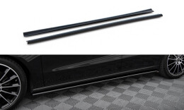 Seitenschweller Ansatz Cup Leisten passend für Mercedes-Benz CLA C118 schwarz Hochglanz