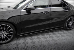 Seitenschweller Ansatz Cup Leisten passend für Mercedes-Benz CLA C118 schwarz Hochglanz
