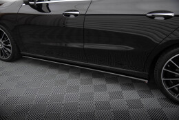 Seitenschweller Ansatz Cup Leisten passend für Mercedes-Benz CLA C118 schwarz Hochglanz
