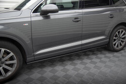 Seitenschweller Ansatz Cup Leisten passend für Audi Q7 Mk2 schwarz Hochglanz