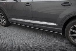 Seitenschweller Ansatz Cup Leisten passend für Audi Q7 Mk2 schwarz Hochglanz