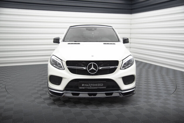 Cup Spoilerlippe Front Ansatz V.1 für Mercedes GLE Coupe 43 AMG / AMG-Line C292 schwarz Hochglanz