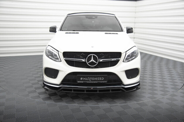 Cup Spoilerlippe Front Ansatz V.2 passend für Mercedes-Benz GLE Coupe 43 AMG / AMG-Line C292 schwarz Hochglanz