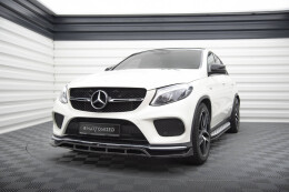 Cup Spoilerlippe Front Ansatz V.2 für Mercedes GLE Coupe 43 AMG / AMG-Line C292 schwarz Hochglanz