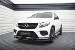 Street+ Spoilerlippe Front Ansatz V.2 passend für Mercedes GLE Coupe 43 AMG / AMG-Line C292 schwarz Hochglanz