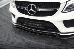 Street+ Spoilerlippe Front Ansatz V.2 passend für Mercedes GLE Coupe 43 AMG / AMG-Line C292 schwarz Hochglanz