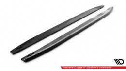 Seitenschweller Ansatz Cup Leisten für Mercedes-Benz GLE Coupe 43 AMG / AMG-Line C292 schwarz Hochglanz