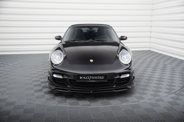 Cup Spoilerlippe Front Ansatz passend für Porsche 911 Turbo 997 schwarz Hochglanz