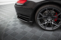 Mittlerer Cup Diffusor Heck Ansatz DTM Look passend für Porsche 911 Turbo 997 schwarz Hochglanz