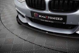 Street Pro Cup Spoilerlippe Front Ansatz passend für BMW 4er Coupe M-Paket F32 SCHWARZ+ HOCHGLANZ FLAPS