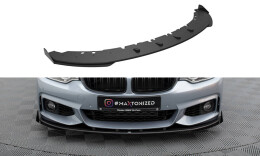 Street Pro Cup Spoilerlippe Front Ansatz für BMW 4er Coupe M-Paket F32 rot+ Hochglanz Flaps