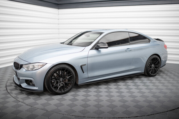 Street Pro Seitenschweller Ansatz Cup Leisten passend für BMW 4er Coupe M-Paket F32 SCHWARZ