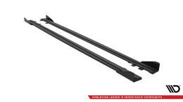 Street Pro Seitenschweller Leisten + Flaps passend für BMW 4er Coupe / Gran Coupe / Cabrio M-Paket F32 / F36 / F33 schwarz Hochglanz