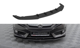 Street Pro Cup Spoilerlippe Front Ansatz für Honda Civic Mk10 SCHWARZ
