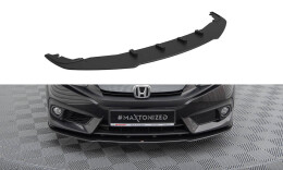 Street Pro Cup Spoilerlippe Front Ansatz für Honda Civic Mk10 schwarz