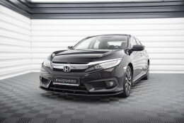 Street Pro Cup Spoilerlippe Front Ansatz passend für Honda Civic Mk10 SCHWARZ