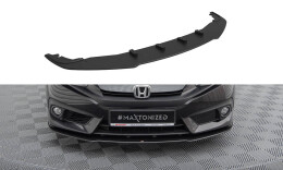 Street Pro Cup Spoilerlippe Front Ansatz passend für Honda Civic Mk10 rot