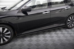 Street Pro Seitenschweller Ansatz Cup Leisten passend für Honda Civic Mk10 SCHWARZ