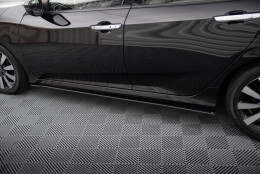 Street Pro Seitenschweller Ansatz Cup Leisten passend für Honda Civic Mk10 SCHWARZ