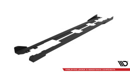 Street Pro Seitenschweller Ansatz Cup Leisten + Flaps für Honda Civic Mk10 schwarz Hochglanz