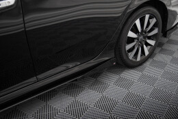 Street Pro Seitenschweller Leisten + Flaps passend für Honda Civic Mk10 schwarz Hochglanz