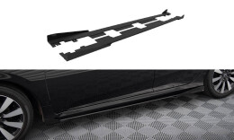 Street Pro Seitenschweller Ansatz Cup Leisten passend für Honda Civic Mk10 rot+ Hochglanz Flaps
