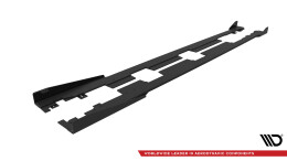 Street Pro Seitenschweller Ansatz Cup Leisten passend für Honda Civic Mk10 rot+ Hochglanz Flaps