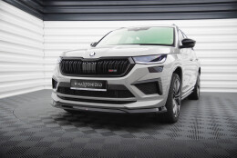 Street+ Spoilerlippe Front Ansatz V.2 passend für Skoda Kodiaq RS Mk1 FL schwarz Hochglanz
