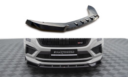 Cup Spoilerlippe Front Ansatz V.1 passend für Skoda Kodiaq RS Mk1 Facelift schwarz Hochglanz