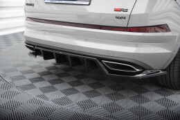 Mittlerer Cup Diffusor Heck Ansatz DTM Look für Skoda Kodiaq RS Mk1 / Mk1 FL schwarz Hochglanz