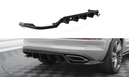 Mittlerer Cup Diffusor Heck Ansatz DTM Look passend für Skoda Kodiaq RS Mk1 / Mk1 Facelift schwarz Hochglanz
