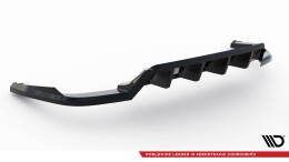 Mittlerer Cup Diffusor Heck Ansatz DTM Look passend für Skoda Kodiaq RS Mk1 / Mk1 Facelift schwarz Hochglanz