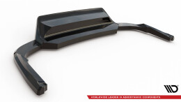 Mittlerer Cup Diffusor Heck Ansatz DTM Look passend für Skoda Kodiaq RS Mk1 / Mk1 Facelift schwarz Hochglanz