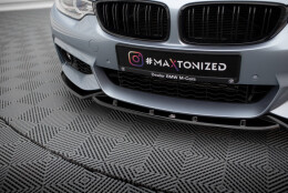 Cup Spoilerlippe Front Ansatz V.3 passend für BMW 4er Coupe / Gran Coupe / Cabrio M-Paket F32 / F36 / F33 schwarz Hochglanz