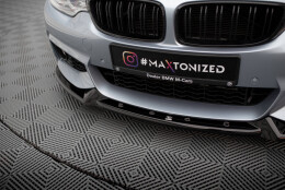 Cup Spoilerlippe Front Ansatz V.4 passend für BMW 4er Coupe / Gran Coupe / Cabrio M-Paket F32 / F36 / F33 schwarz Hochglanz