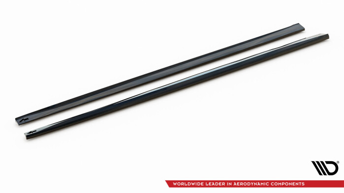 1601 - Sideskirt Seitenschweller Ansatz ABS schwarz Glanz passend