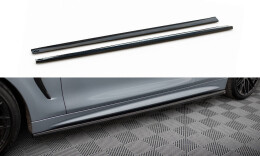 Seitenschweller Ansatz Cup Leisten V.3 passend für BMW 4er Coupe / Gran Coupe / Cabrio M-Paket F32 / F36 / F33 schwarz Hochglanz