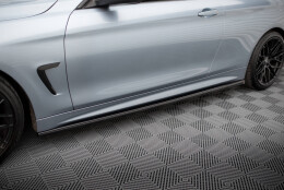 Seitenschweller Ansatz Cup Leisten V.3 passend für BMW 4er Coupe / Gran Coupe / Cabrio M-Paket F32 / F36 / F33 schwarz Hochglanz