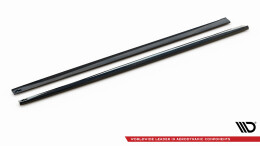 Seitenschweller Ansatz Cup Leisten V.3 passend für BMW 4er Coupe / Gran Coupe / Cabrio M-Paket F32 / F36 / F33 schwarz Hochglanz