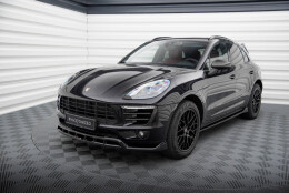 Street+ Spoilerlippe Front Ansatz V.3 passend für Porsche Macan Mk1 schwarz Hochglanz