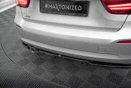 Mittlerer Cup Diffusor Heck Ansatz DTM Look passend für BMW 3er GT F34 Facelift schwarz Hochglanz