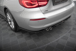 Mittlerer Cup Diffusor Heck Ansatz DTM Look passend für BMW 3er GT F34 Facelift schwarz Hochglanz