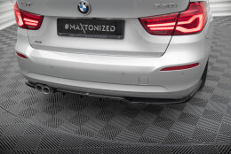 Mittlerer Cup Diffusor Heck Ansatz DTM Look passend für BMW 3er GT F34 Facelift schwarz Hochglanz